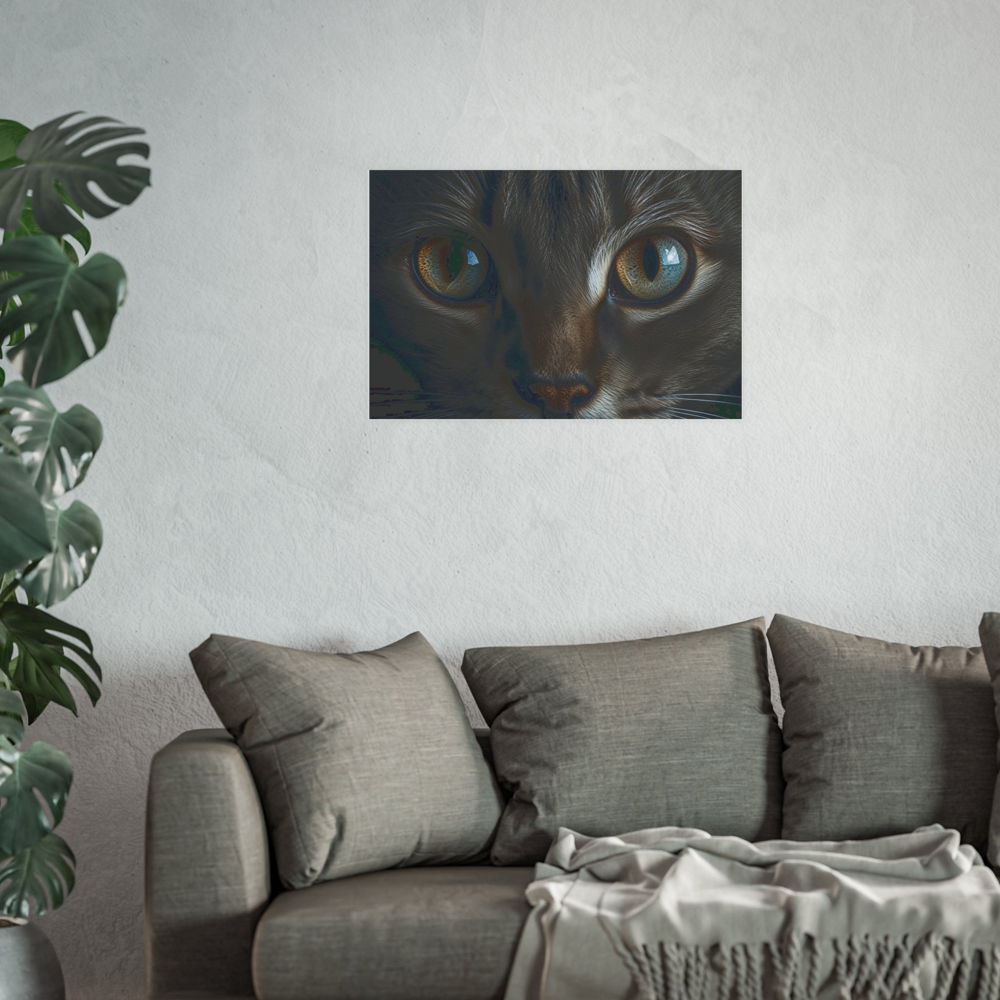 Close-Up Cat Eyes Poster | Cat Eyes Wall Art, cat lover poster