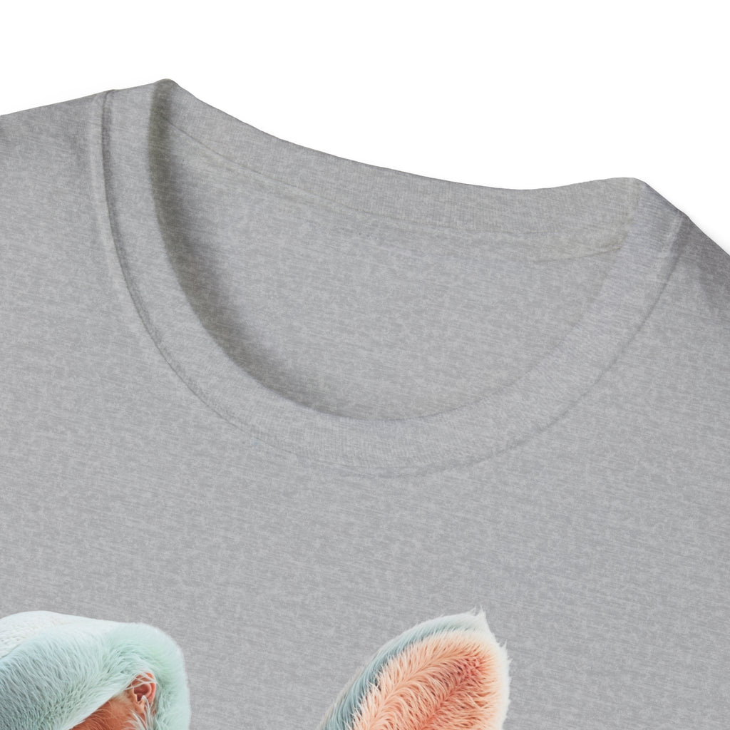 T-shirt Lapin en peluche bleu | T-shirt graphique lapin mignon