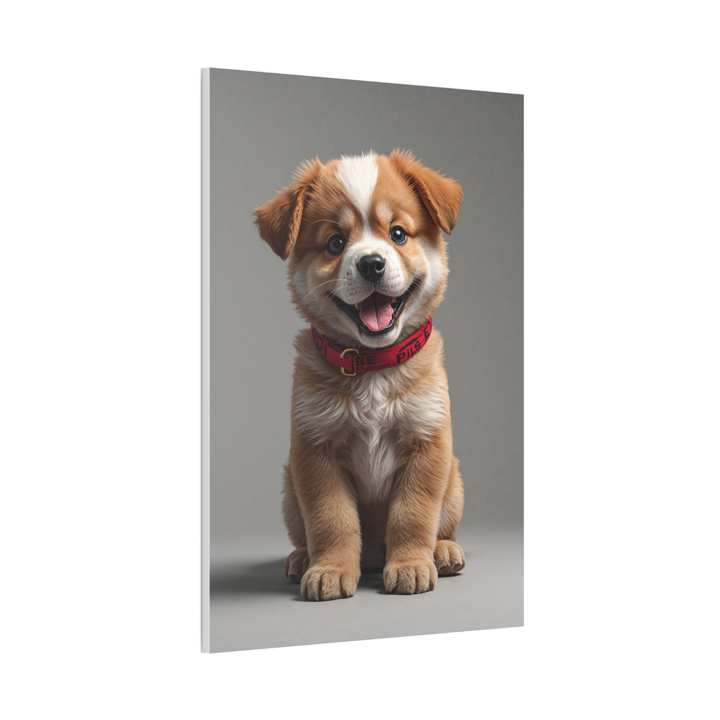 Smiling Puppy Portrait Canvas, gift for dog lovers