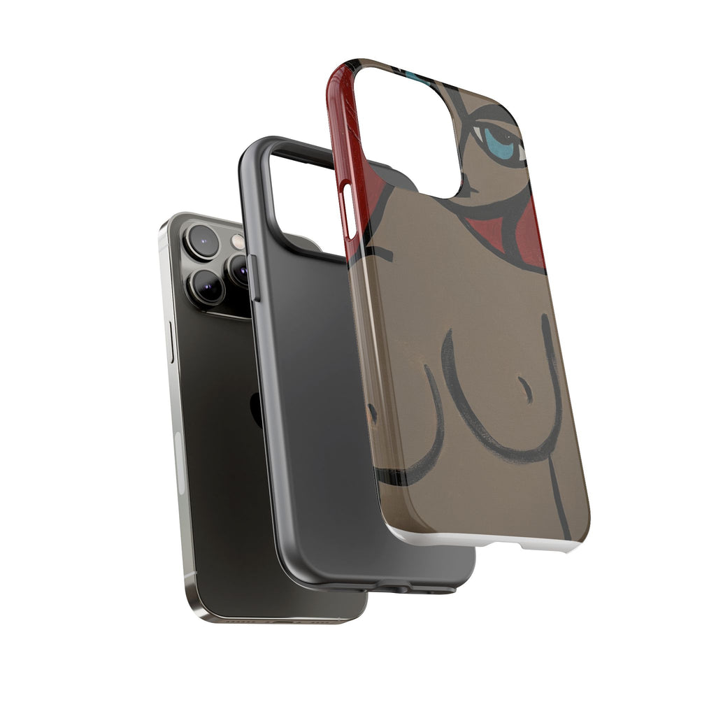 Coque de téléphone minimaliste | Figure féminine abstraite, faite main