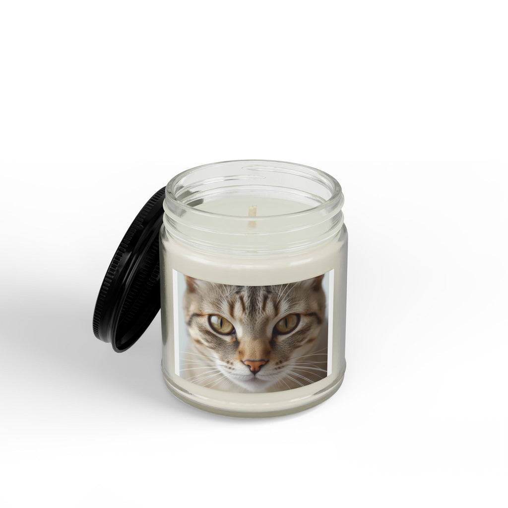 Bougies de soja avec portrait de chat, (4 et 9 oz)