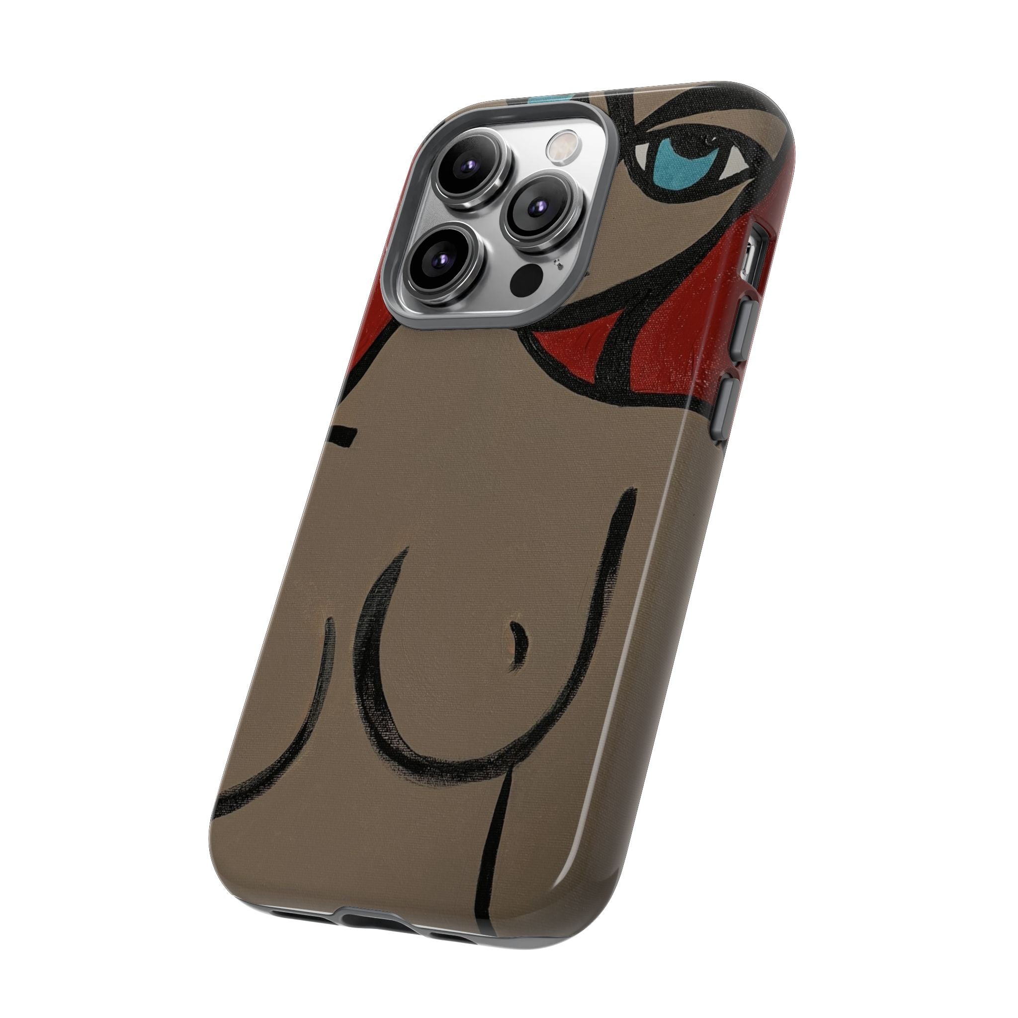 Coque de téléphone minimaliste | Figure féminine abstraite, faite main