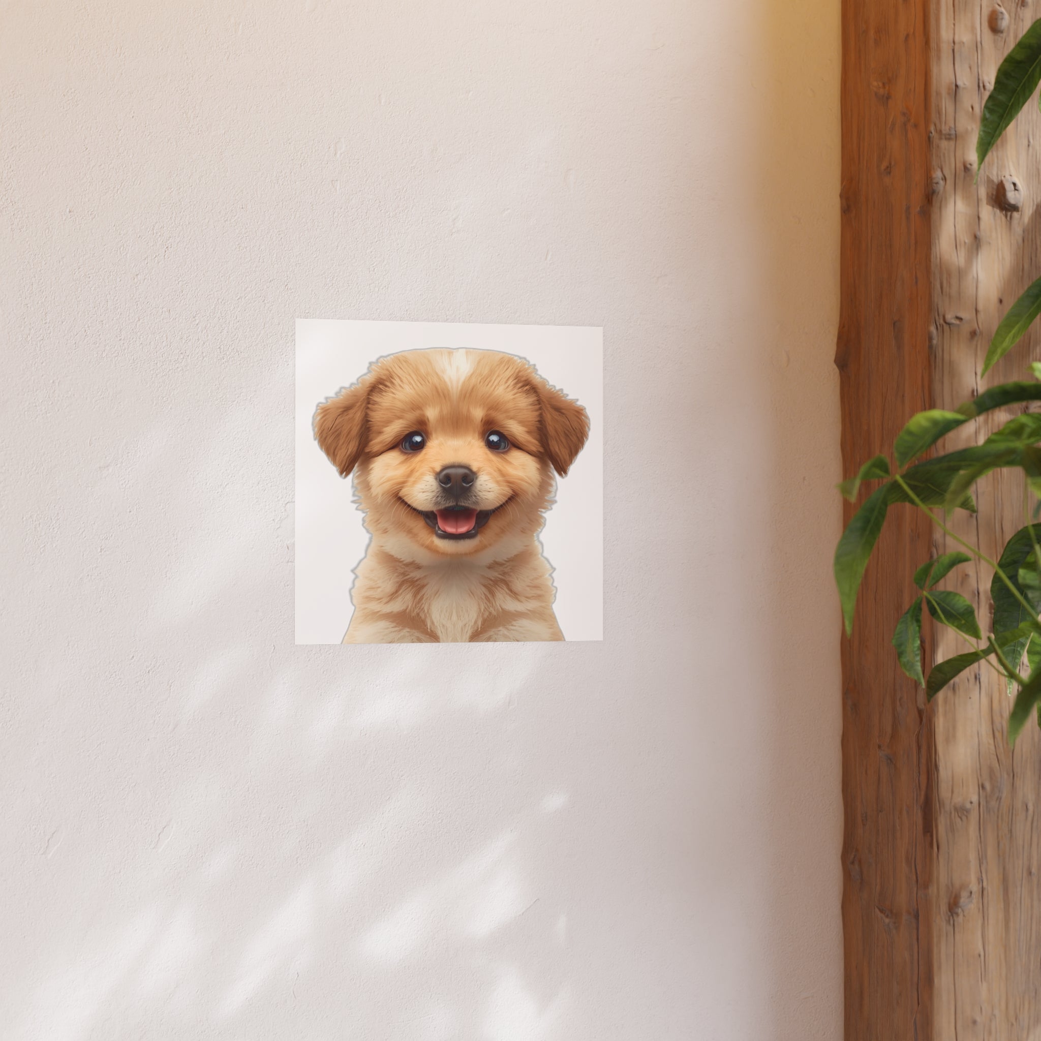 Smiling Fluffy Puppy Poster | puppy Poster, funny dog lover poster