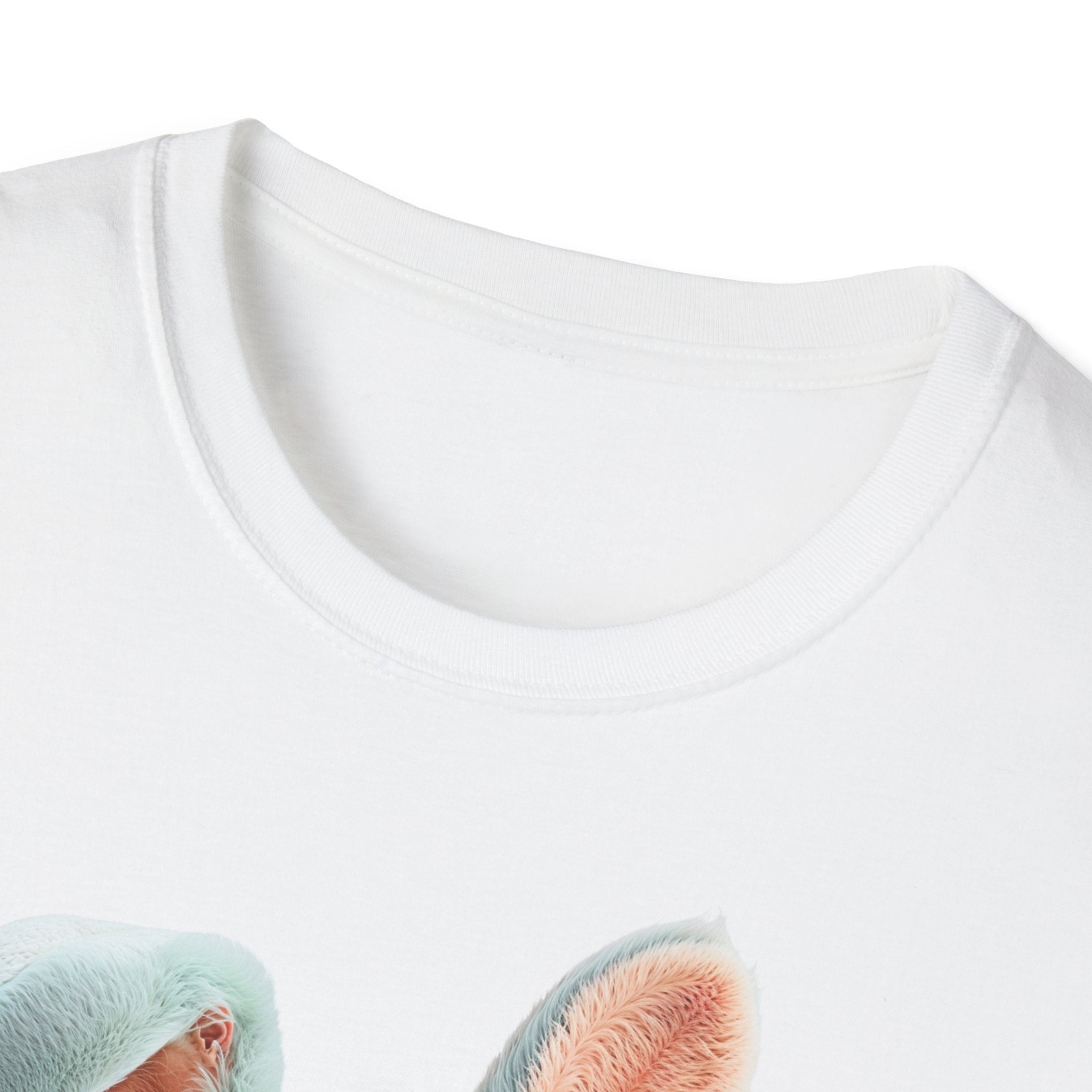 T-shirt Lapin en peluche bleu | T-shirt graphique lapin mignon