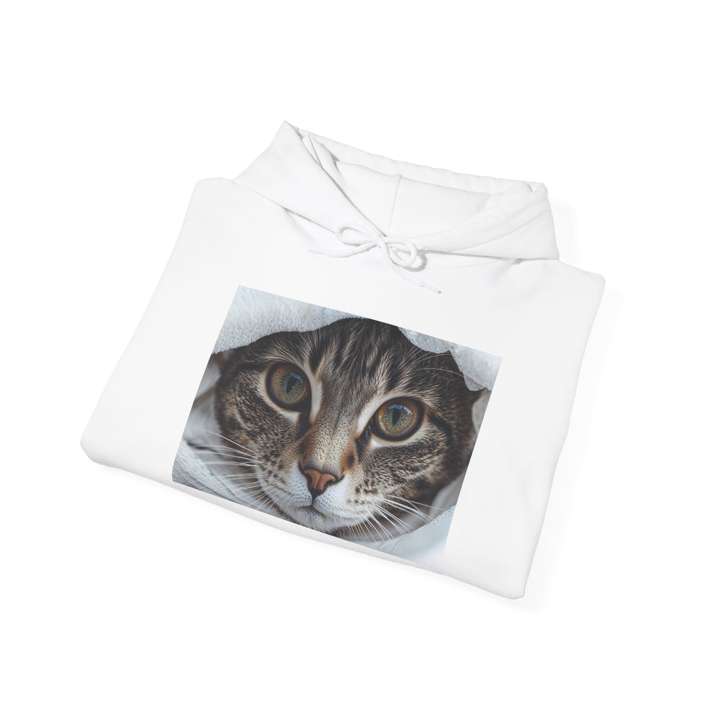 Sweat à capuche avec visage de chat tigré | Sweat-shirt avec portrait de chat en gros plan