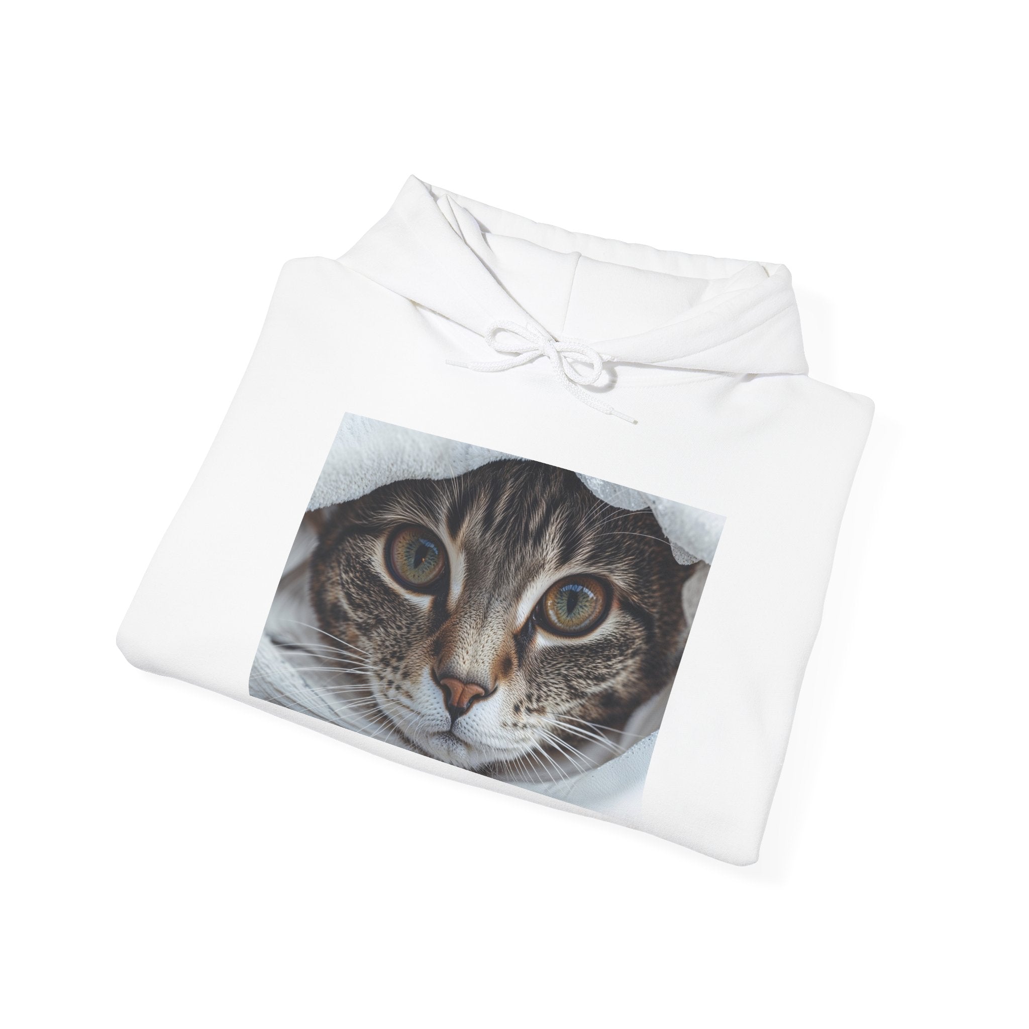 Sweat à capuche avec visage de chat tigré | Sweat-shirt avec portrait de chat en gros plan