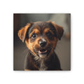 Smiling Puppy Portrait Canvas, gift for doh lovers