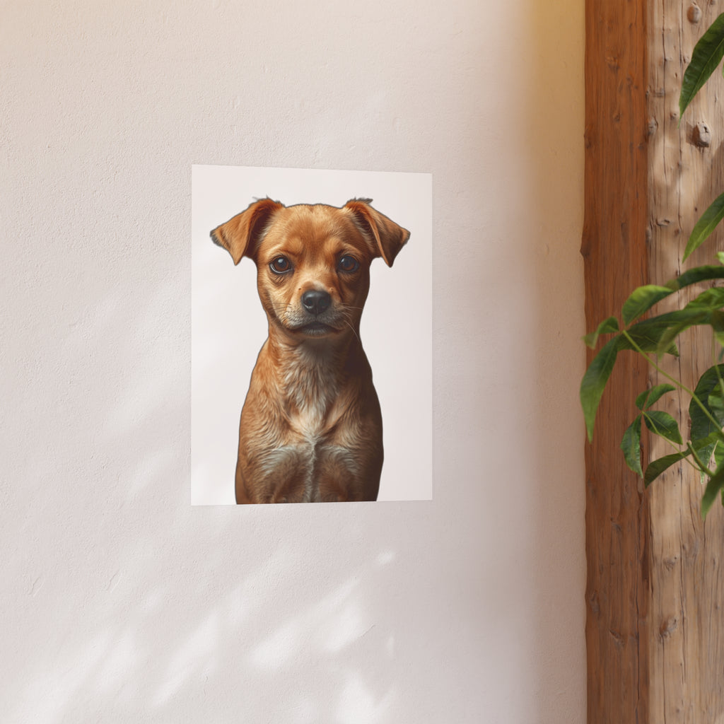 Puppy Portrait Poster | Dog Wall Art, dog lover poster