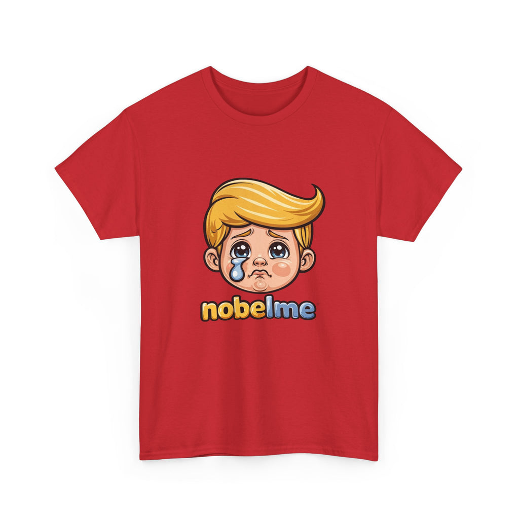 Cartoon Leader Tee, Satirical Political Pop Art, Funny Character Print Crying Blonde Cartoon Face T-Shirt