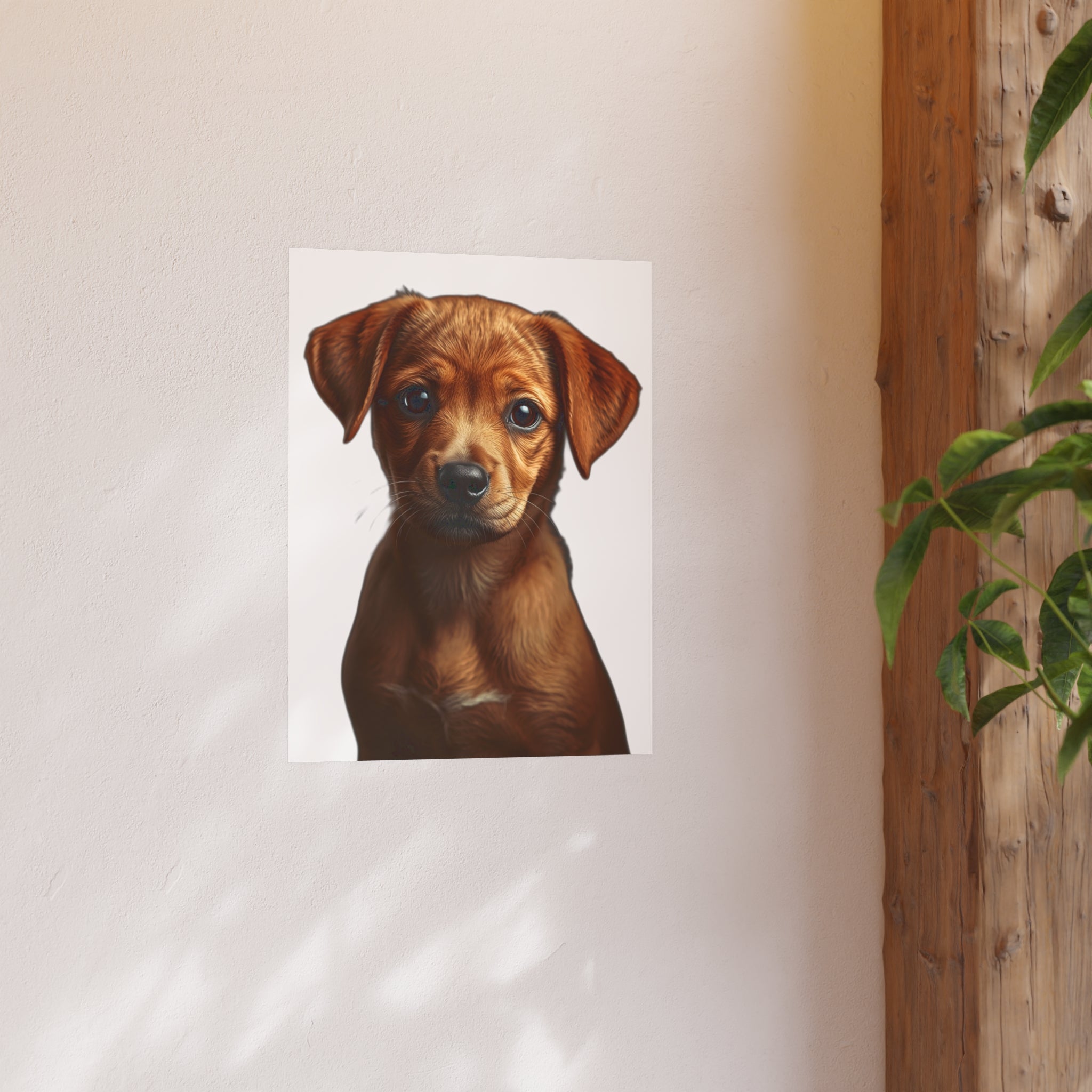 Puppy Portrait Poster | Satin Matte Dog Poster, animal lover poster