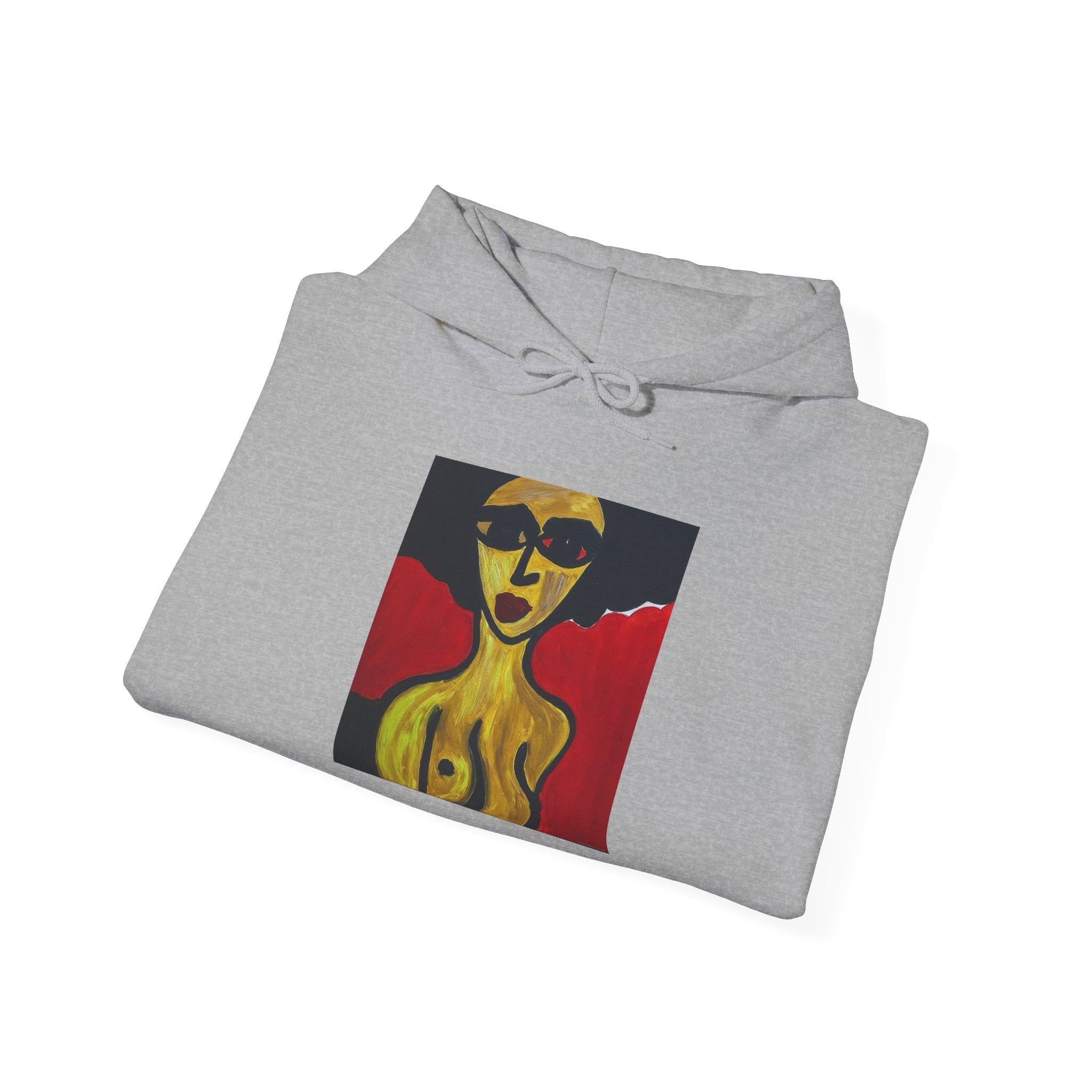 Abstract Art Female Portrait Hoodie, Art Pullover