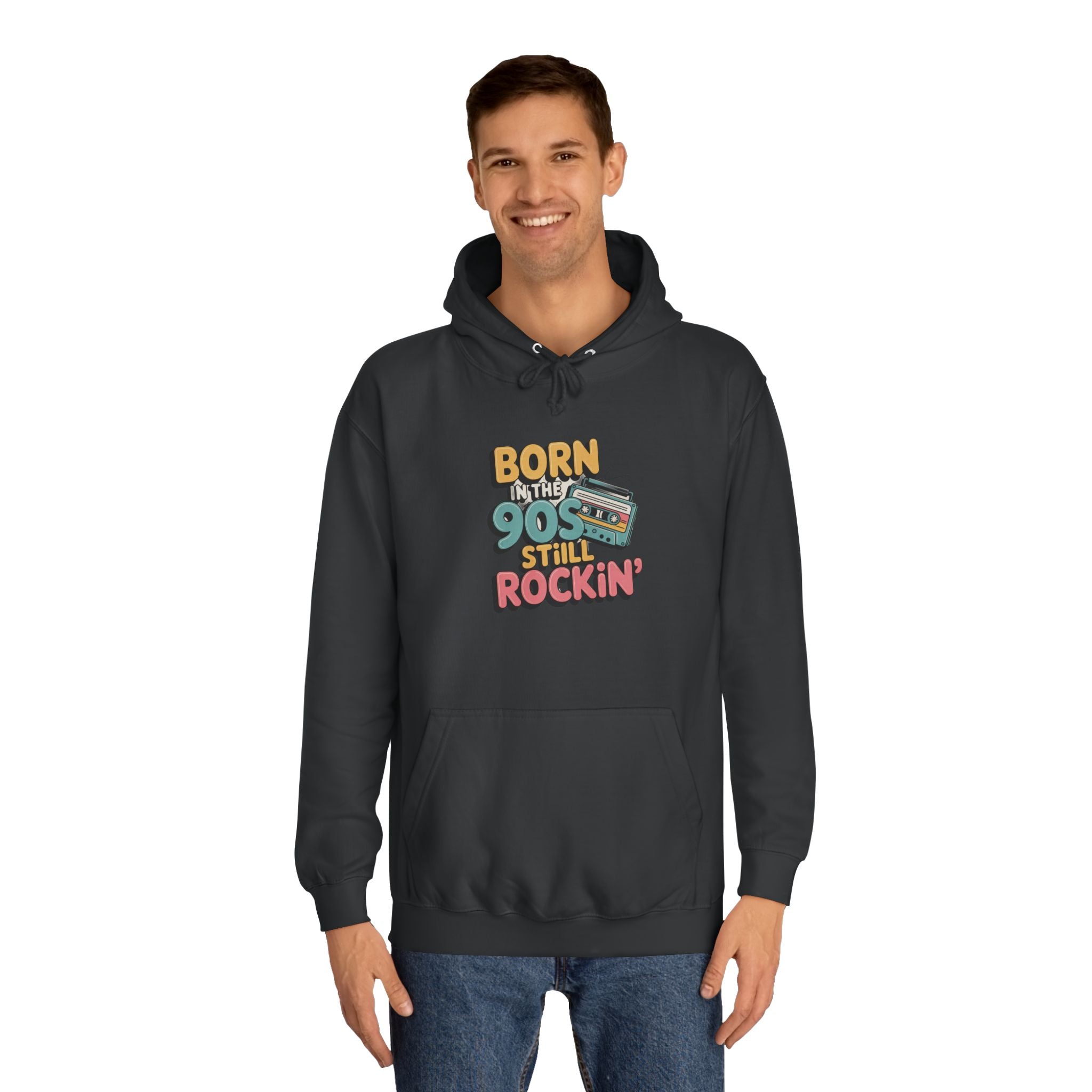 Born in the 90s Still Rockin Hoodie | Retro Cassette 90s Nostalgia