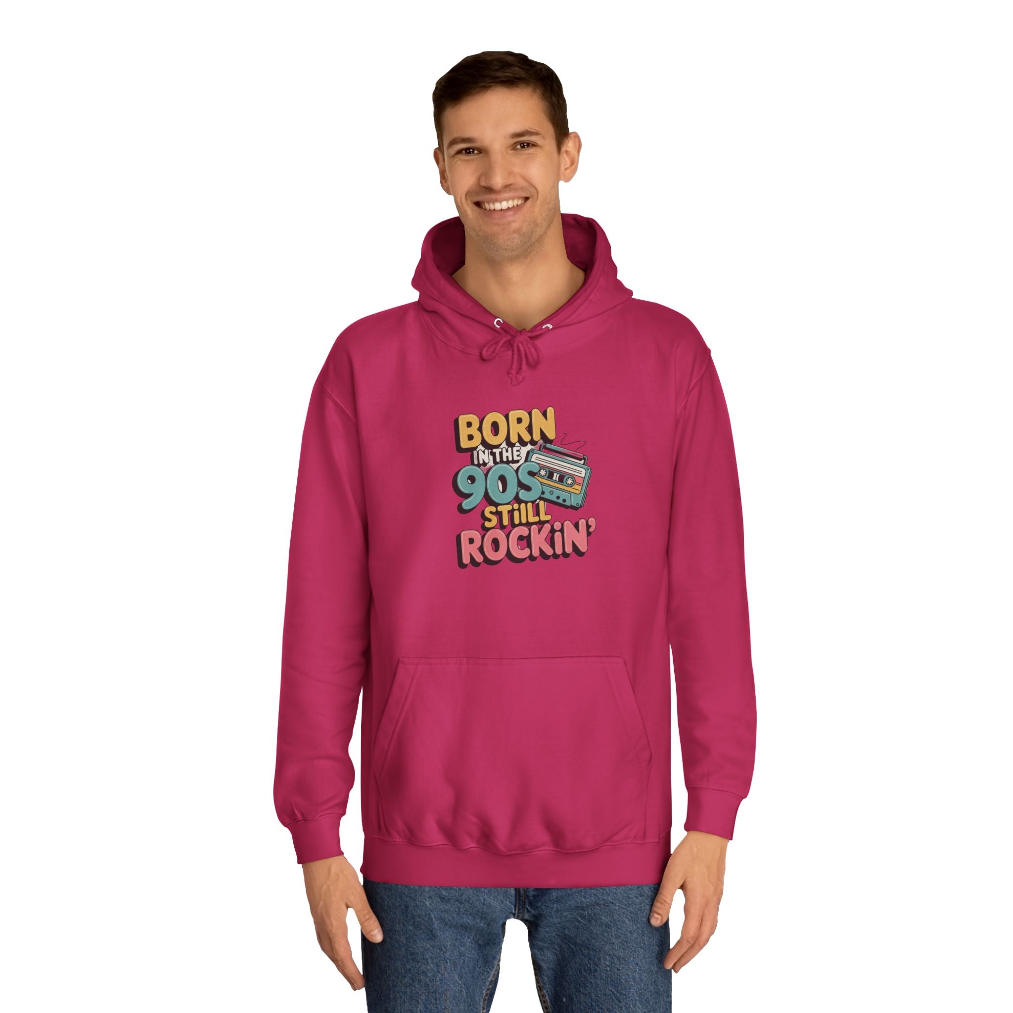 Born in the 90s Still Rockin Hoodie | Retro Cassette 90s Nostalgia