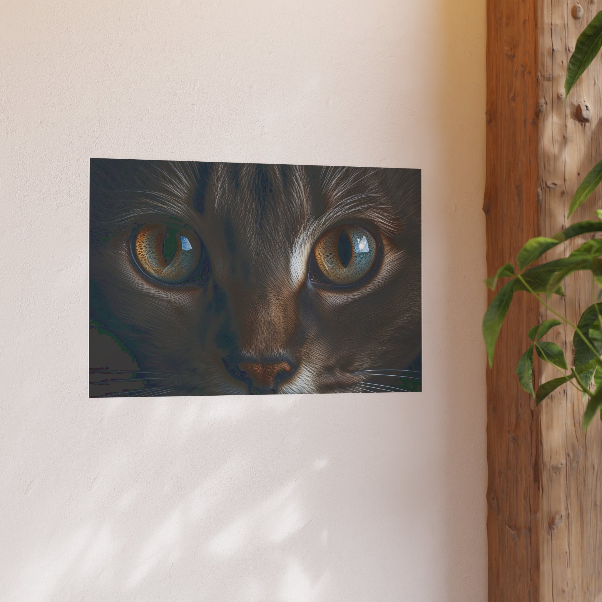 Close-Up Cat Eyes Poster | Cat Eyes Wall Art, cat lover poster
