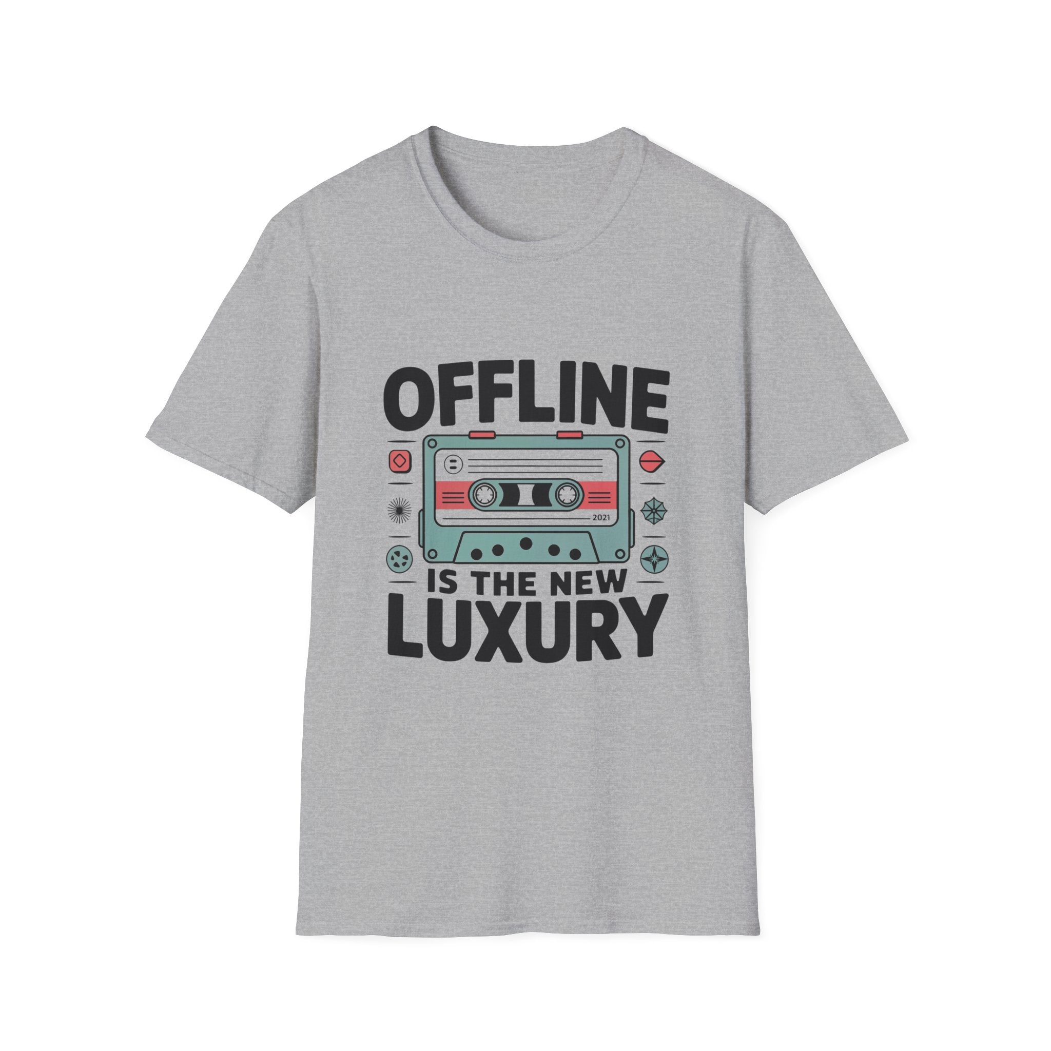 Offline Is The New Luxury T-Shirt | Cassette Tape Retro Tech Tee