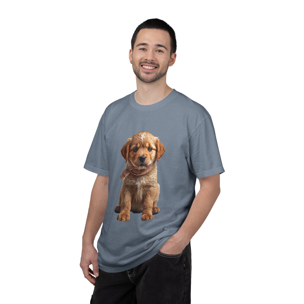 T-shirt chiot Golden Retriever | T-shirt photo de chien mignon