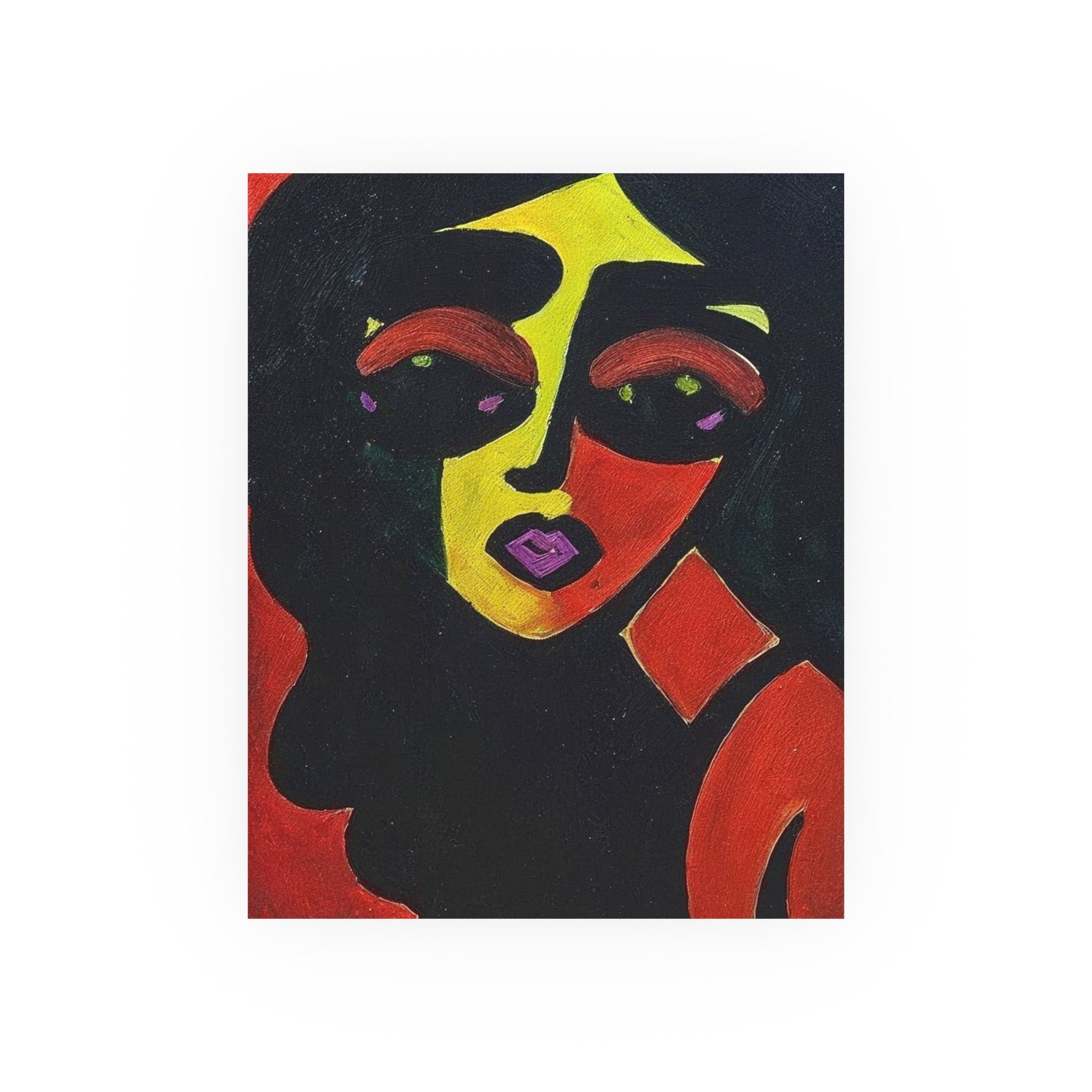 Poster, Abstract Pop Art Woman Poster | Satin & Archival Matte
