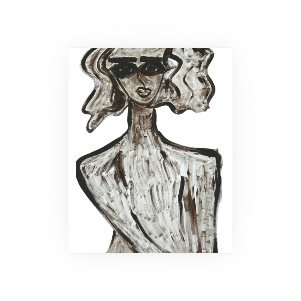 Monochrome Abstract Woman Poster | Poster
