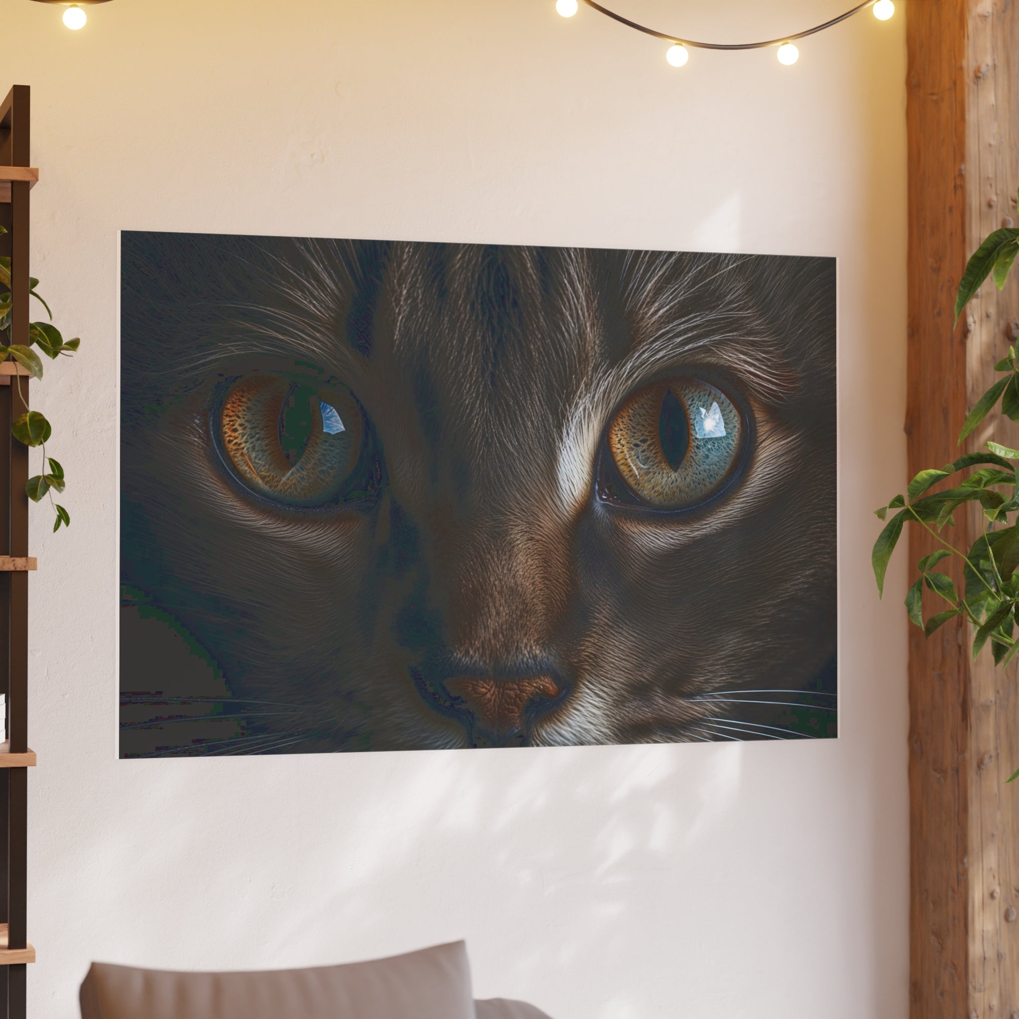 Close-Up Cat Eyes Poster | Cat Eyes Wall Art, cat lover poster