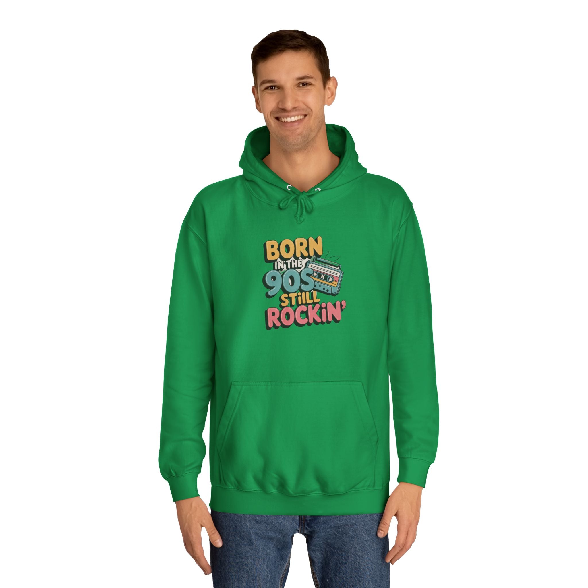 Born in the 90s Still Rockin Hoodie | Retro Cassette 90s Nostalgia