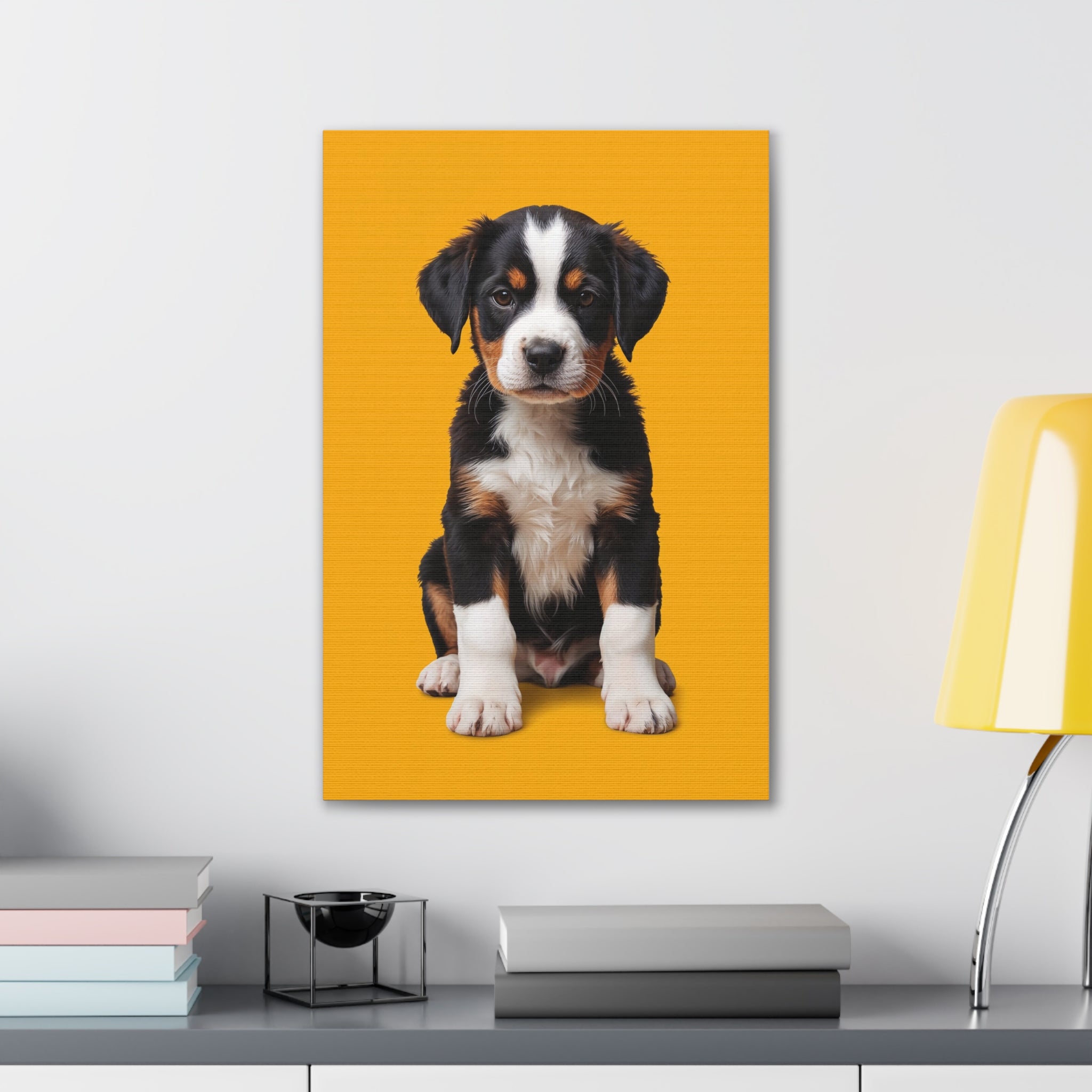 Bernese Mountain Dog Puppy Canvas, gift for dog lovers