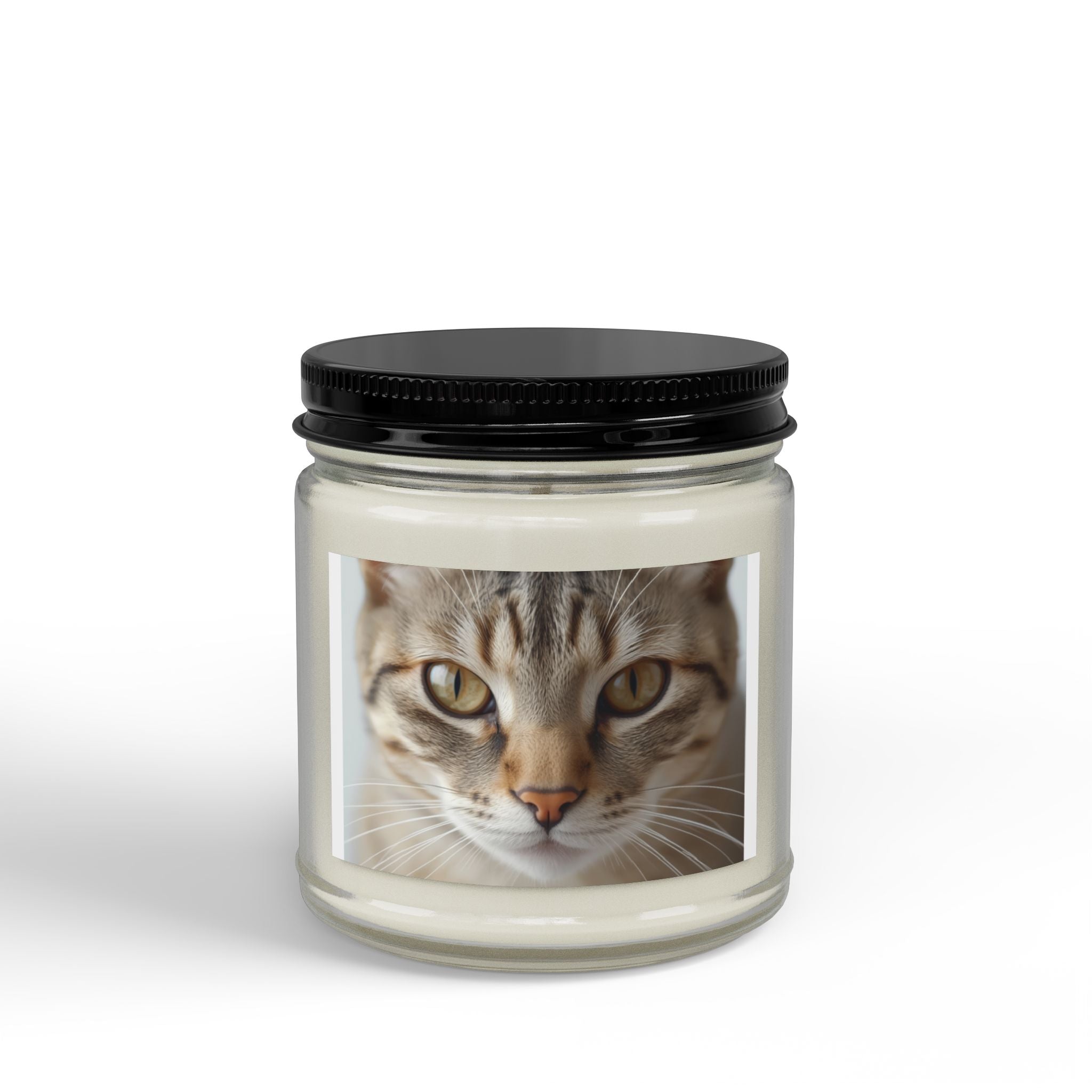 Bougies de soja avec portrait de chat, (4 et 9 oz)