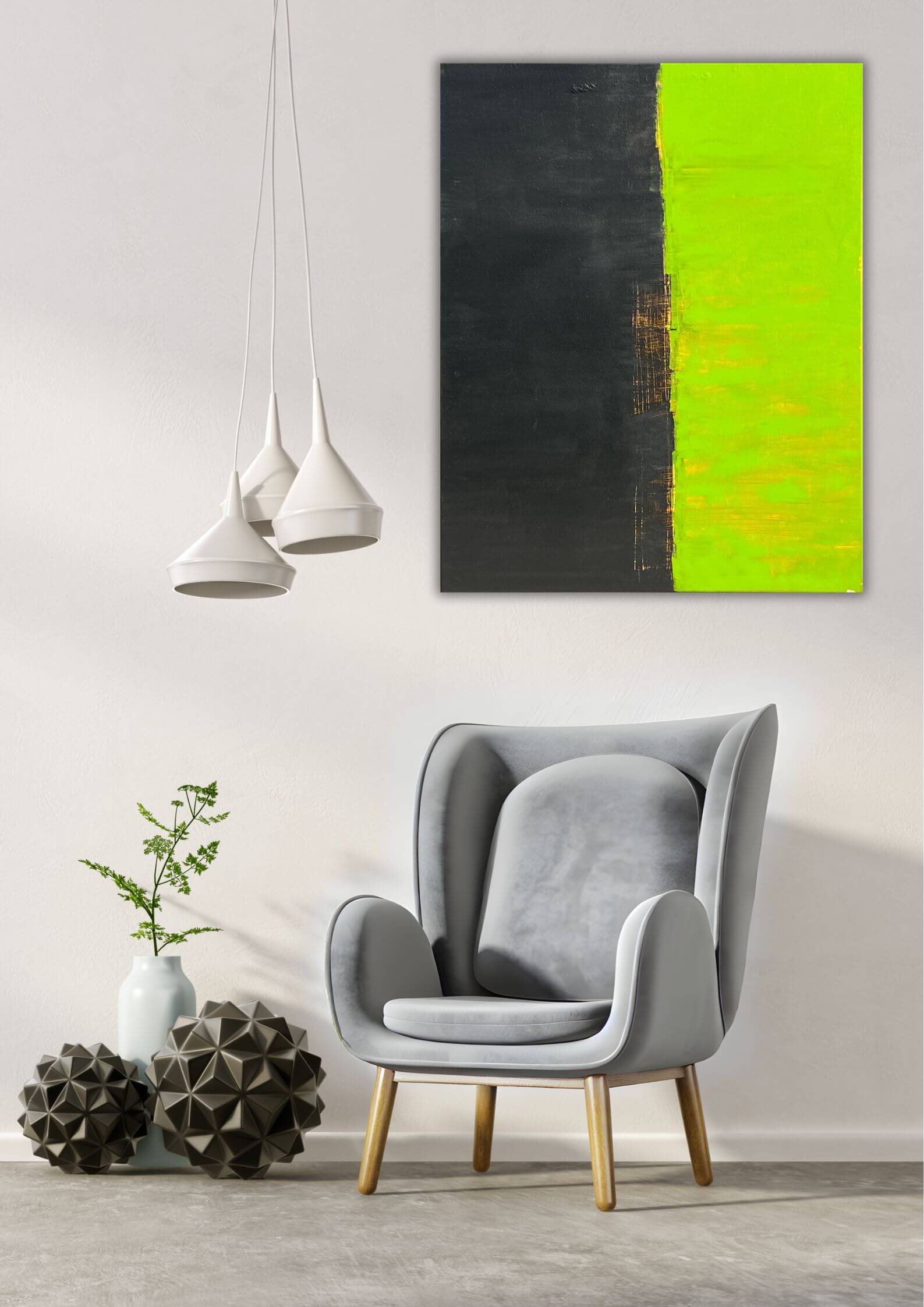 Original Acrylic Painting in Modern Style “DESERT” – Wall Art for Home Decor