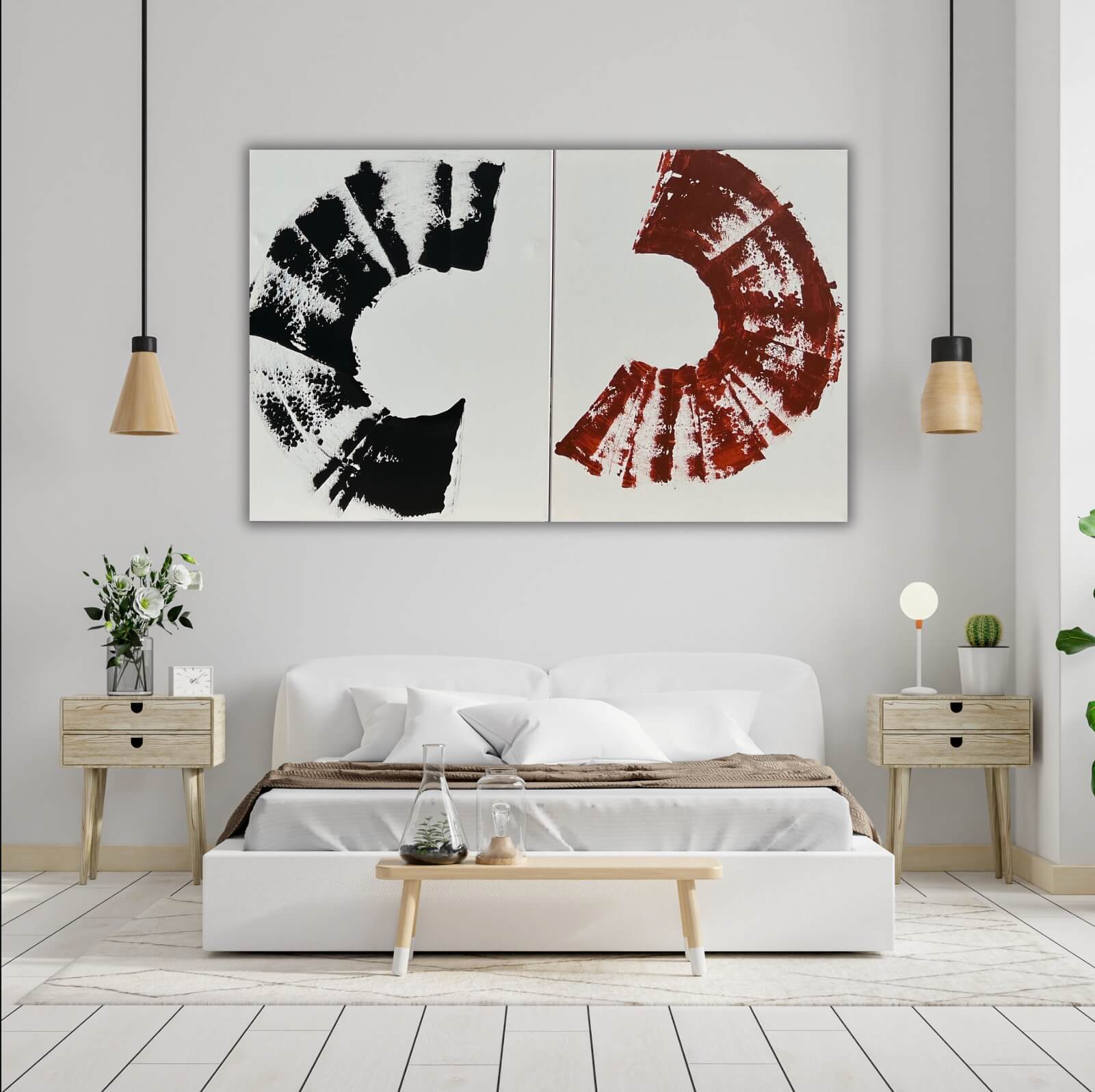 Minimalism Contemporary Acrylic Painting for Modern Interior Decor
